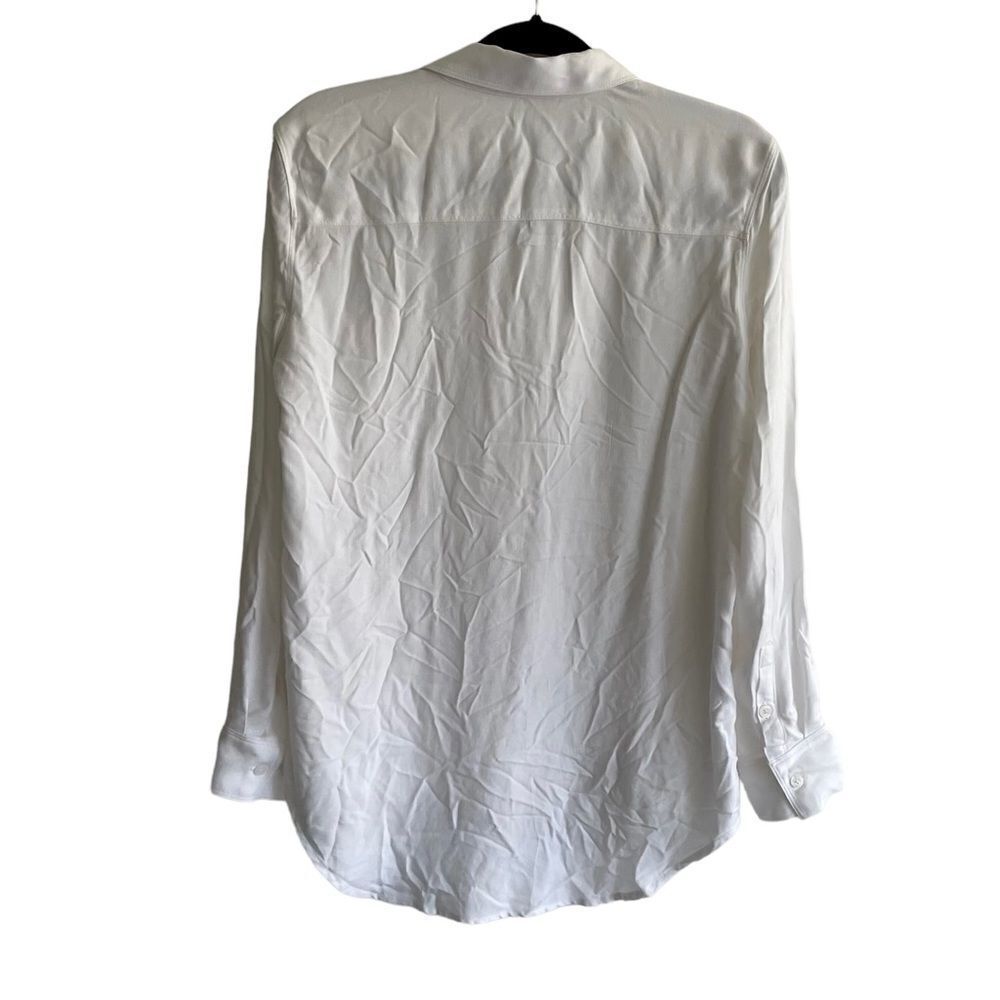 ARITZIA Talula Button Front Long Sleeve Shirt Blouse White S - Picture 3 of 5